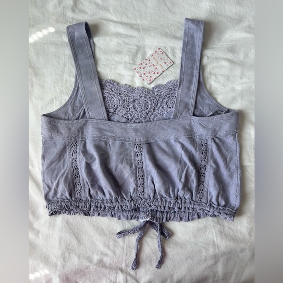 NWT Free people Sweet Something Tank, Frosted Lilac, Size S, BoHo Chic - Picture 4 of 7